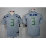 nike youth nfl jerseys seattle seahawks #3 wilson grey[nike limited]