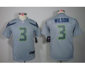 nike youth nfl jerseys seattle seahawks #3 wilson grey[nike limited]