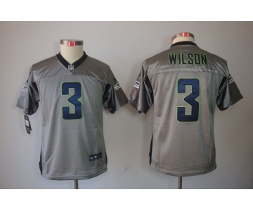 nike youth nfl jerseys seattle seahawks #3 wilson grey[nike shadow]