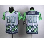 nike youth nfl jerseys seattle seahawks #80 largent noble fashion[2015 Elite]