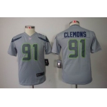 nike youth nfl jerseys seattle seahawks #91 clemons grey[nike limited]