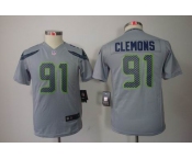 nike youth nfl jerseys seattle seahawks #91 clemons grey[nike limited]