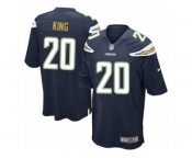 Men Nike Los Angeles Chargers #20 Desmond King Game Navy Blue Team Color NFL Jersey