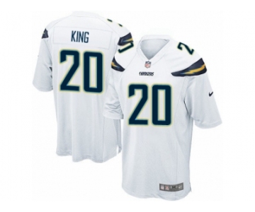 Men Nike Los Angeles Chargers #20 Desmond King Game White NFL Jersey