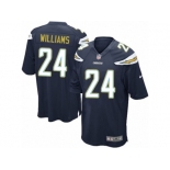 Men Nike Los Angeles Chargers #24 Trevor Williams Game Navy Blue Team Color NFL Jersey