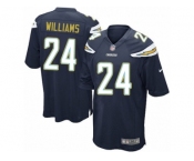 Men Nike Los Angeles Chargers #24 Trevor Williams Game Navy Blue Team Color NFL Jersey