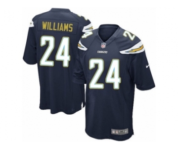 Men Nike Los Angeles Chargers #24 Trevor Williams Game Navy Blue Team Color NFL Jersey