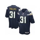 Men Nike Los Angeles Chargers #31 Adrian Phillips Game Navy Blue Team Color NFL Jersey