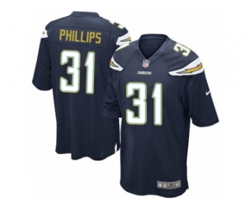 Men Nike Los Angeles Chargers #31 Adrian Phillips Game Navy Blue Team Color NFL Jersey