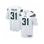 Men Nike Los Angeles Chargers #31 Adrian Phillips Game White NFL Jersey