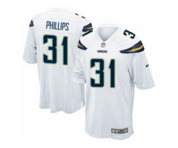 Men Nike Los Angeles Chargers #31 Adrian Phillips Game White NFL Jersey