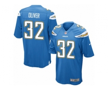 Men Nike Los Angeles Chargers #32 Branden Oliver Game Electric Blue Alternate NFL Jersey