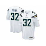 Men Nike Los Angeles Chargers #32 Branden Oliver Game White NFL Jersey