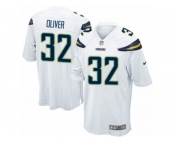 Men Nike Los Angeles Chargers #32 Branden Oliver Game White NFL Jersey