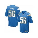 Men Nike Los Angeles Chargers #56 Korey Toomer Game Electric Blue Alternate NFL Jersey