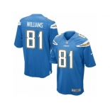 Men Nike Los Angeles Chargers #81 Mike Williams Game Electric Blue Alternate NFL Jersey