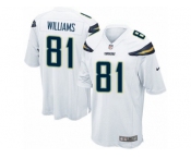 Men Nike Los Angeles Chargers #81 Mike Williams Game White NFL Jersey