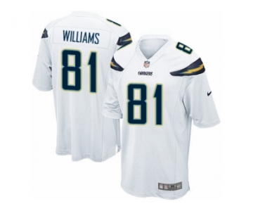 Men Nike Los Angeles Chargers #81 Mike Williams Game White NFL Jersey