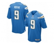 Men Nike Los Angeles Chargers #9 Nick Novak Game Electric Blue Alternate NFL Jersey