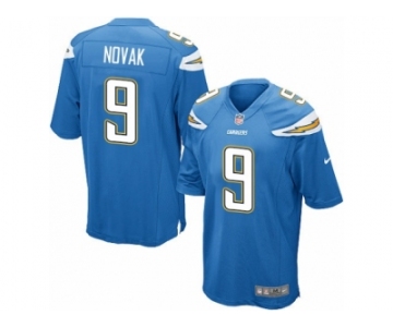 Men Nike Los Angeles Chargers #9 Nick Novak Game Electric Blue Alternate NFL Jersey