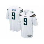 Men Nike Los Angeles Chargers #9 Nick Novak Game White NFL Jersey