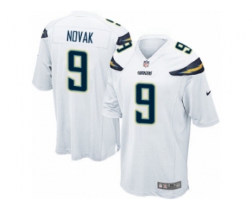 Men Nike Los Angeles Chargers #9 Nick Novak Game White NFL Jersey