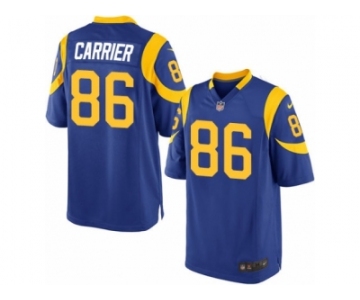 Men Nike Los Angeles Rams #86 Derek Carrier Game Royal Blue Alternate NFL Jersey