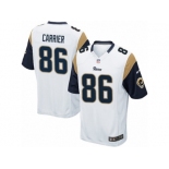 Men Nike Los Angeles Rams #86 Derek Carrier Game White NFL Jersey