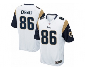 Men Nike Los Angeles Rams #86 Derek Carrier Game White NFL Jersey