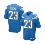 Men's Nike Los Angeles Chargers #23 Rayshawn Jenkins Game Electric Blue Alternate NFL Jersey