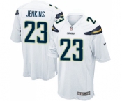 Men's Nike Los Angeles Chargers #23 Rayshawn Jenkins Game White NFL Jersey