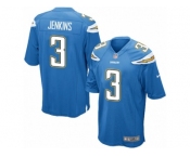 Men's Nike Los Angeles Chargers #3 Rayshawn Jenkins Game Electric Blue Alternate NFL Jersey