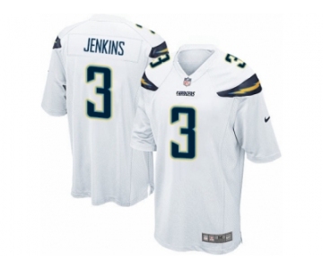 Men's Nike Los Angeles Chargers #3 Rayshawn Jenkins Game White NFL Jersey