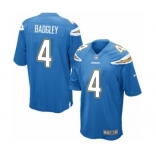 Men's Nike Los Angeles Chargers #4 Michael Badgley Game Electric Blue Alternate NFL Jersey