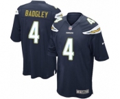 Men's Nike Los Angeles Chargers #4 Michael Badgley Game Navy Blue Team Color NFL Jersey