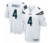 Men's Nike Los Angeles Chargers #4 Michael Badgley Game White NFL Jersey