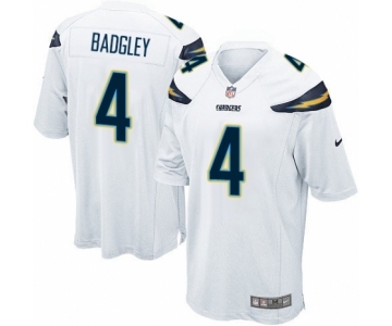 Men's Nike Los Angeles Chargers #4 Michael Badgley Game White NFL Jersey