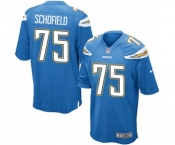 Men's Nike Los Angeles Chargers #75 Michael Schofield Game Electric Blue Alternate NFL Jersey