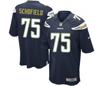 Men's Nike Los Angeles Chargers #75 Michael Schofield Game Navy Blue Team Color NFL Jersey