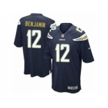 Men's Nike San Diego Chargers #12 Travis Benjamin Game Navy Blue Team Color NFL Jersey