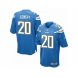 Men's Nike San Diego Chargers #20 Dwight Lowery Game Electric Blue Alternate NFL Jersey