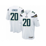 Men's Nike San Diego Chargers #20 Dwight Lowery Game White NFL Jersey