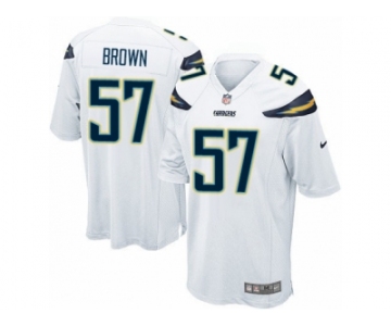 Men's Nike San Diego Chargers #57 Jatavis Brown Game White NFL Jersey