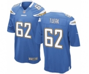 Men's Nike San Diego Chargers #62 Max Tuerk Game Electric Blue Alternate NFL Jersey