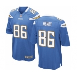 Men's Nike San Diego Chargers #86 Hunter Henry Game Electric Blue Alternate NFL Jersey