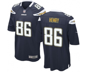 Men's Nike San Diego Chargers #86 Hunter Henry Game Navy Blue Team Color NFL Jersey