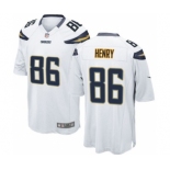 Men's Nike San Diego Chargers #86 Hunter Henry Game White NFL Jersey