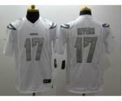 Nike San Diego Chargers #17 Philip Rivers Platinum White Jerseys(Game)