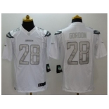 Nike San Diego Chargers #28 Melvin Gordon white Platinum jerseys[Game]