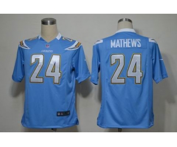 nike nfl jerseys san diego chargers #24 mathews lt.blue[game]